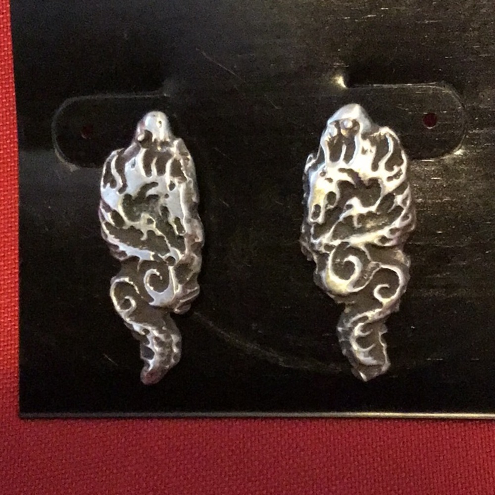 Sterling Silver Dragon stud earrings